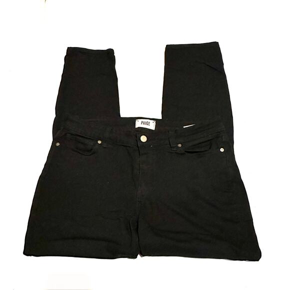 Paige Verdugo Ankle Black Denim Jeans Women's Size 30 - Picture 1 of 7